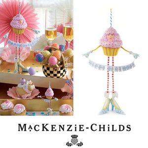 NEW NWT Mackenzie-Childs birthday decor patience Brewster cupcake figure party